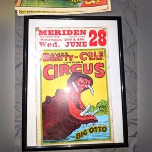 1972 Vintage Big Otto circus poster